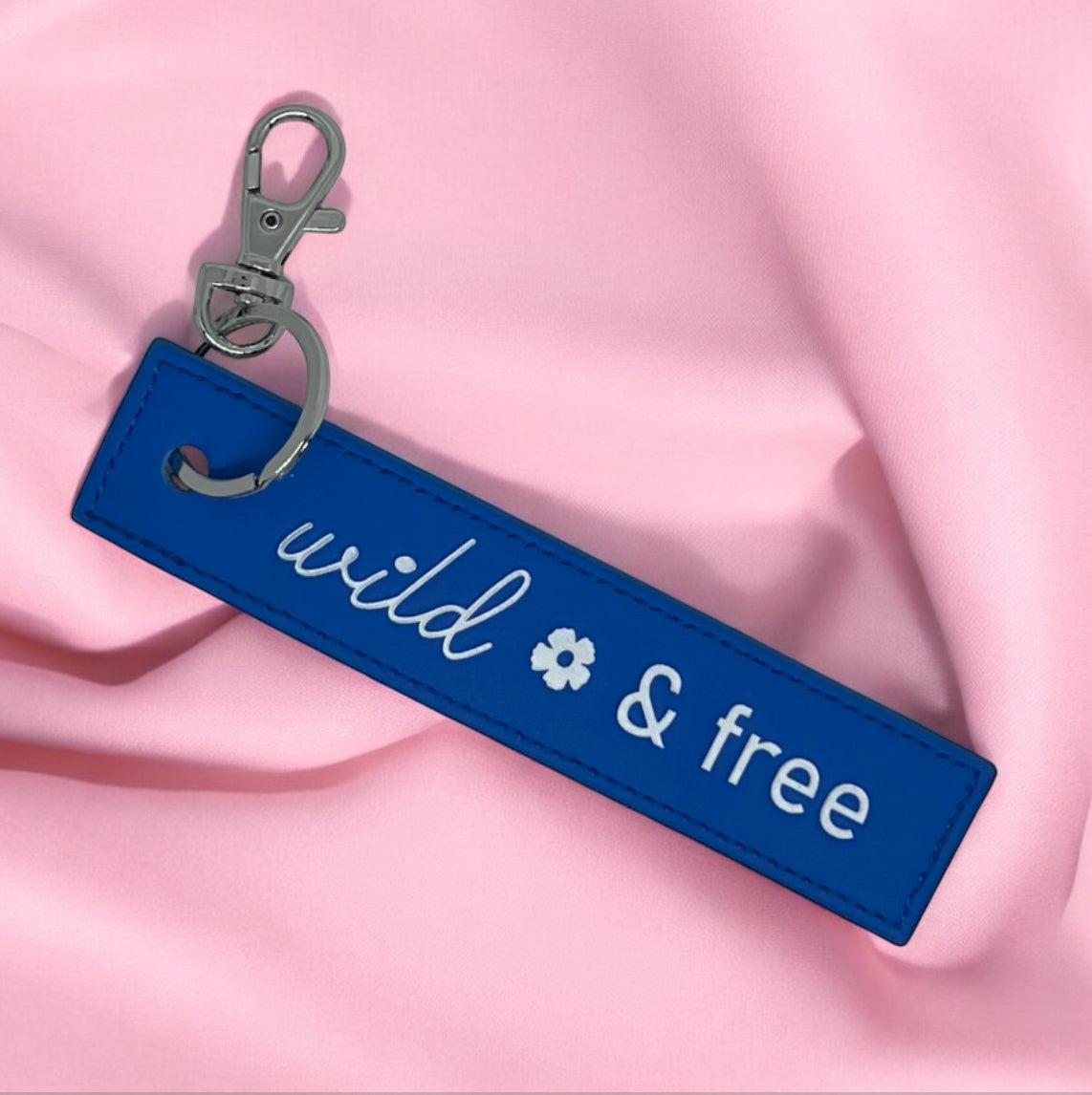 Wild & Free Blue Keyring
