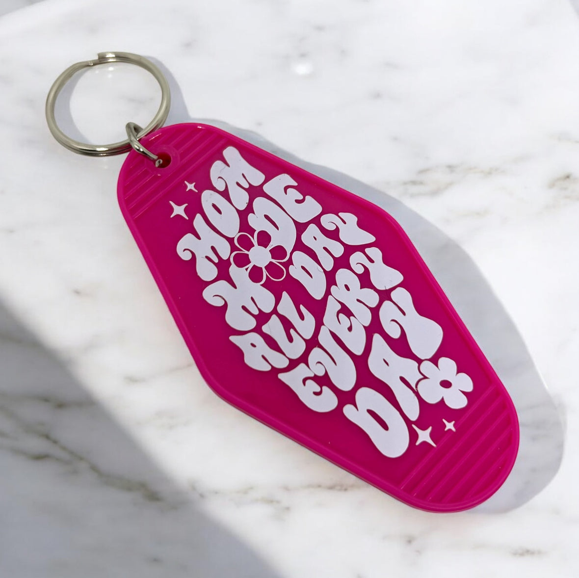 Mom Made Pink Keyring