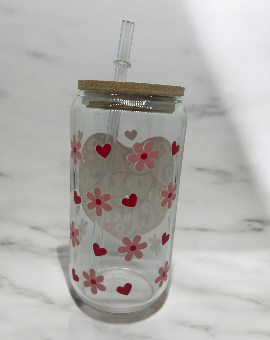 Self Love Club Clear Bamboo Glass 16oz